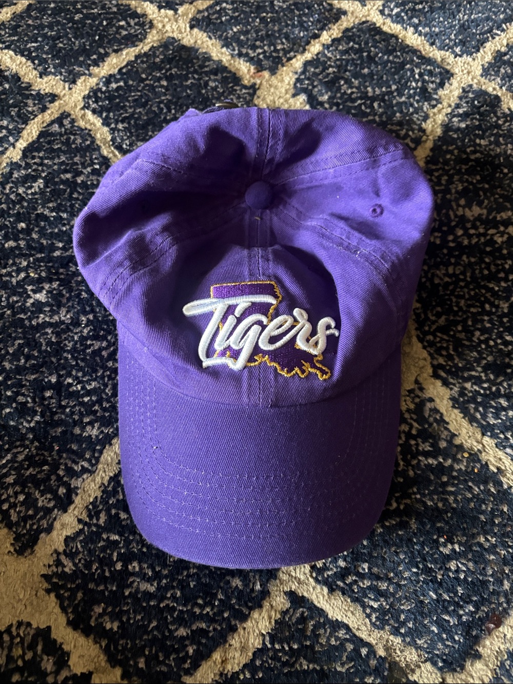 Purple Tigers Embroidered Kids Baseball Cap